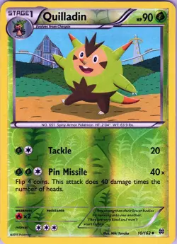 Quilladin 10/162 Uncommon - Pokemon TCG XY: BREAKthrough - Reverse Holo (NM) - Image 1