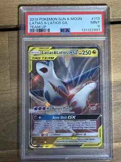 Pokemon Latias & Latios GX Team Up Holo Ultra Rare #113 PSA 9 Mint - Image 1