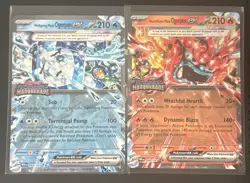 Pokemon Hearthflame & Wellspring Mask Ogerpon Ex 40 & 64 TWM Masquerade Stamped - Image 1