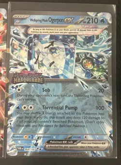 Pokemon Hearthflame & Wellspring Mask Ogerpon Ex 40 & 64 TWM Masquerade Stamped - Image 2