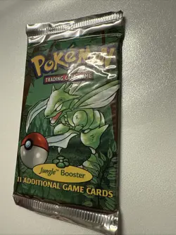 1999 Pokemon Jungle Booster Pack Sealed Scyther 22 Grams HeavyU LightU - Image 3