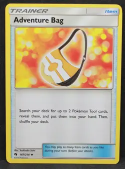 Adventure Bag #167/214 SM - Lost Thunder Normal Uncommon Pokemon - LP - Image 1