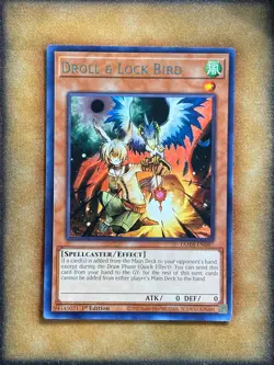 Yugioh Droll & Lock Bird TAMA-EN047 Rare 1st Ed NM - Image 1