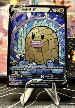 Dugtrio Diglett ACG Stained Glass Art Card - Pokemon Inspired Collector’s Card🔥 - Image 2