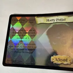 Harry Potter TCG Base Set Harry Potter #8/116 Hologram Rare Card Great Shape - Image 3