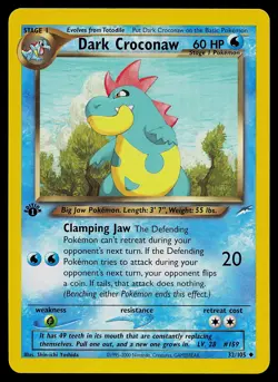 Pokemon Card - Dark Croconaw Neo Destiny 32/105 Uncommon 1st Edition - Image 1