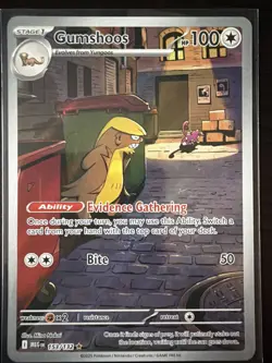 Gumshoos 153/132 Illustration Rare Mega Evolution 💎PACK FRESH NM💎 Pokemon Card - Image 1