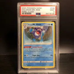 Galarian Mr. Rime 038/192 PSA 9 Rare Sword Shield Rebel Clash Pokemon Card - Image 1