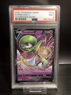 Gardevoir V PSA 9 Mint Champions Path 016/073 Holo Ultra Rare Pokemon Card - Image 1