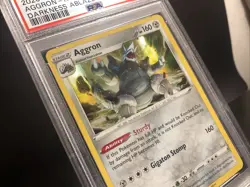 PSA 9 Aggron Holo Rare 123/189 Sword & Shield Darkness Ablaze Mint Pokemon Card - Image 2