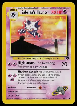 Pokemon Card - Sabrina's Haunter Gym Challenge 55/132 Uncommon Non Holo - Image 1