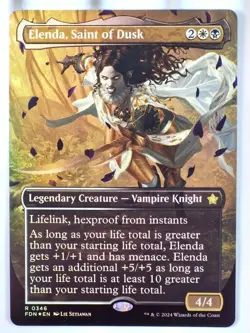 MTG Elenda, Saint of Dusk (Borderless) FOIL - FDN Foundations NM - Image 1