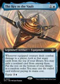 The Key to the Vault - Foil Extended Art OTJ NM MTG - Image 1