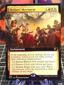 MTG Outlaws' Merriment Extended Art - Throne of Eldraine #382 - NM - Image 1