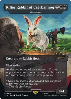 1X NM Killer Rabbit of Caerbannog (Kezzerdrix) Secret Lair x Monty Python - Image 1