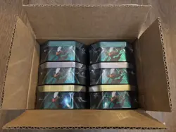 6 x Triple Whammy Collector Tin Sealed Case Pokemon TCG - Image 1