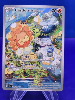 Castform Sunny Form 195/191 Surging Sparks Illustration Rare Pokemon TCG MINT - Image 1