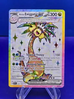 Pokemon TCG Alolan Exeggutor EX 225/191SV08: Surging Sparks Holo Ultra Rare - Image 1