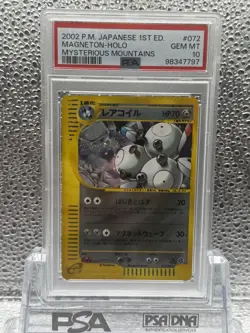 Pokemon PSA 10 Magneton Japanese Mysterious Mountains Holo Rare - Image 1