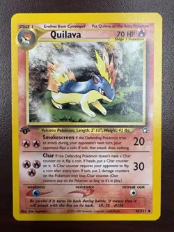 Pokemon TCG Quilava 47/111 Neo Genesis Regular 1st Edition Vintage LP - Image 1