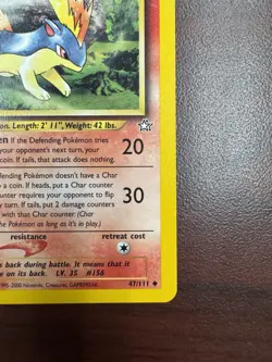 Pokemon TCG Quilava 47/111 Neo Genesis Regular 1st Edition Vintage LP - Image 5