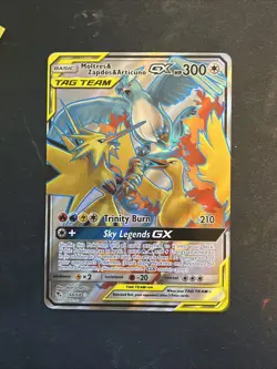 Pokemon 2019 Tag Team Hidden Fates Moltres Zapdos Articuno GX 66/68 NM Condition - Image 1