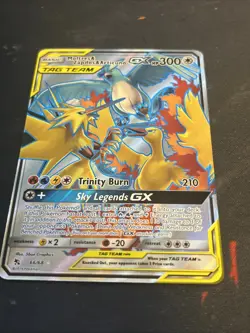 Pokemon 2019 Tag Team Hidden Fates Moltres Zapdos Articuno GX 66/68 NM Condition - Image 3