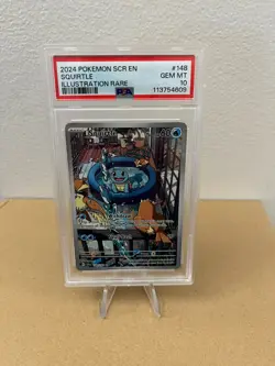 Pokemon Squirtle Stellar Crown 148/142 PSA 10 English Illustration Rare 2024 - Image 1