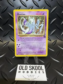 Pokemon WOTC Mewtwo 12 Regular Black Star Promo ~ LP+ - Image 1
