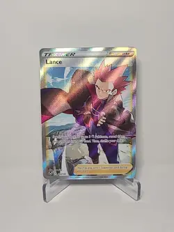 Pokemon Lance Full Art 192/195 Sword & Shield Silver Tempest Holo NM Pokemon TCG - Image 1