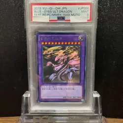 PSA 9 YuGiOh Blue Eyes Ultimate Dragon 15AX-JP000 Ghost Rare Japanese 15th 2015 - Image 1