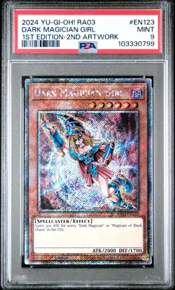 Dark Magician Girl - PSA 9 Bundle - RA03-EN123 - Platinum Secret Rare - Yugioh - Image 2