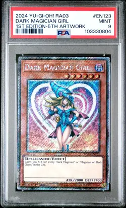 Dark Magician Girl - PSA 9 Bundle - RA03-EN123 - Platinum Secret Rare - Yugioh - Image 3