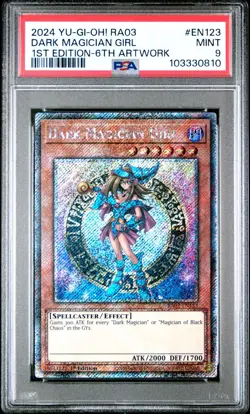 Dark Magician Girl - PSA 9 Bundle - RA03-EN123 - Platinum Secret Rare - Yugioh - Image 4