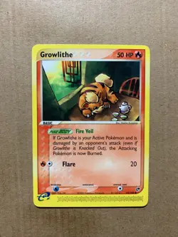 Growlithe 65/100 EX Sandstorm - Common Pokemon Card - NM/Mint - Image 1