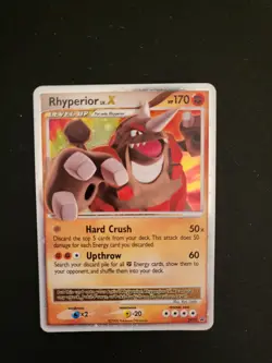 Rhyperior Lv.X DP29 Black Star Promo Ultra Holo Pokemon Card - Image 2