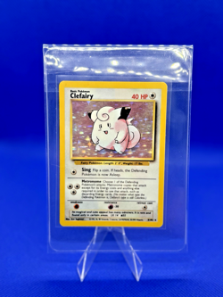 Pokemon TCG Clefairy Base Set Holo Unlimited Rare Card 5/102 - Image 1