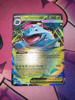 Mega Venusaur ex 003/132 Mega Evolution Holo Double Rare NM English Pokemon Card - Image 2