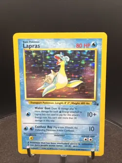 Lapras 10/62 Fossil Set Rare Holo Pokemon Card 1999 WOTC - Image 2