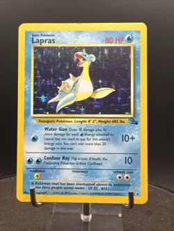 Lapras 10/62 Fossil Set Rare Holo Pokemon Card 1999 WOTC - Image 3