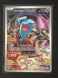 Pokemon TCG Destined Rivals Team Rocket's Wobbuffet Promo Card 203 - Image 1