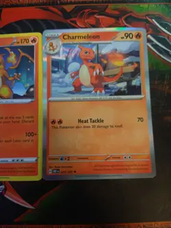 Charizard Charmander Charmeleon Set of 3 Pokemon Cards 2 Holo 1 Regular - Image 4