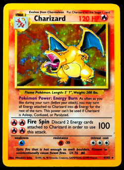 1999 Charizard 4/120 Base Set Pokemon Card MP+ - Image 1