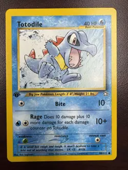 Totodile 80/111 Neo Genesis -1st Edition- Pokemon Card LP - Image 1