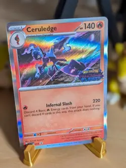 Ceruledge - Prerelease Promo Pokemon Card MEP 014 Phantasmal Flames Stamp - Image 1