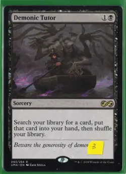 MTG Demonic Tutor NM Ultimate Masters (3) - Image 1