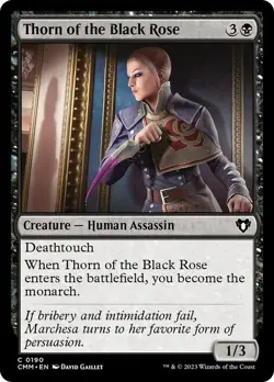 Thorn of the Black Rose 190 CMM MTG 2023 Foil Human Deathtouch Black Assassin EN - Image 1