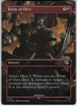 Foil Foray of Orcs (Borderless) 417 Universes Beyond: The Lord of the Rings: Tal - Image 1
