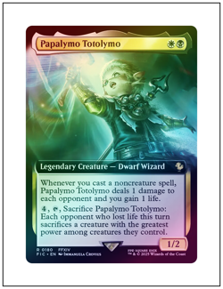 1x Papalymo Totolymo, Extended Art Foil, Magic MTG NM - Image 1