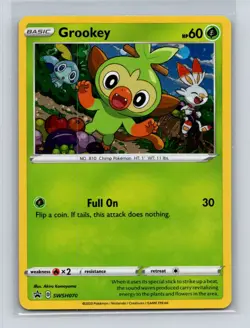 SWSH: Sword & Shield Promo Cards #SWSH070 Grookey Holo Pokemon TCG - Image 1